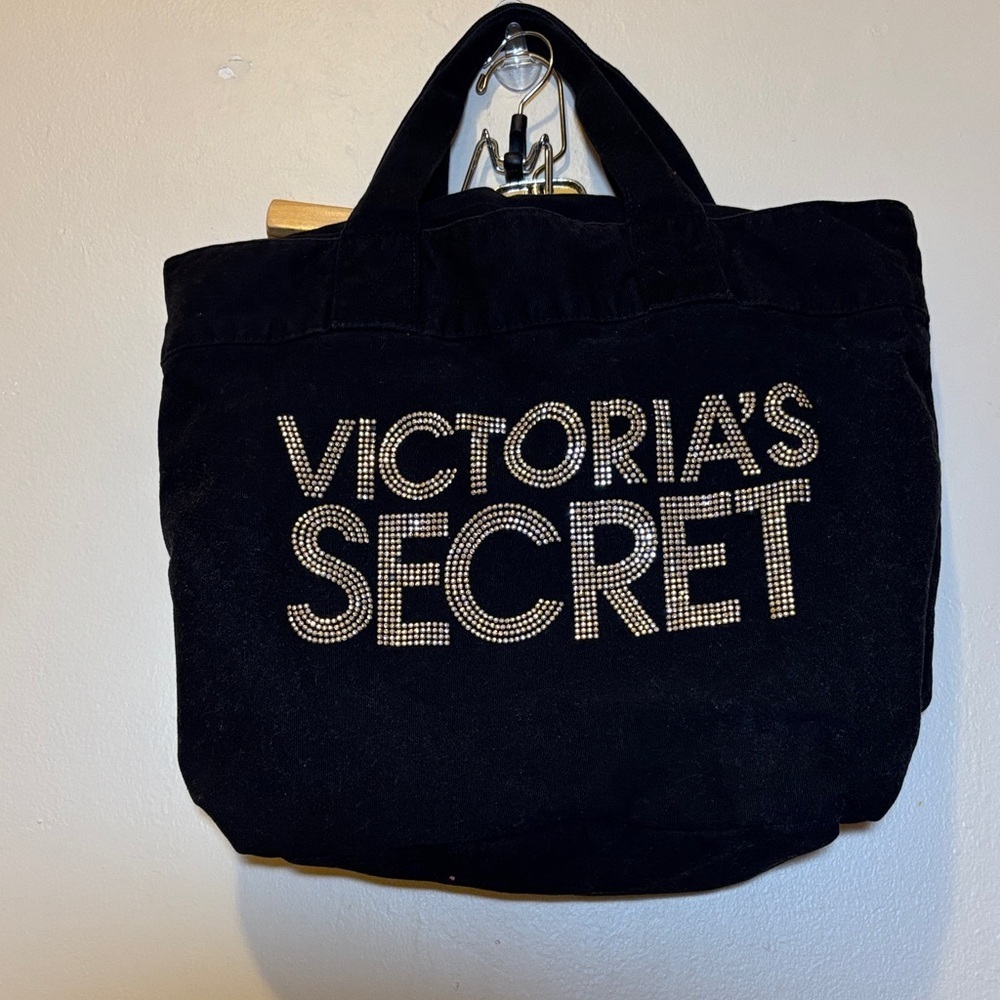 Victoria's Secret Black Tote with Silver Accents - Picture 1 of 1